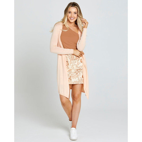 Donna Waterfall Cardi - Peach - Willow and Vine