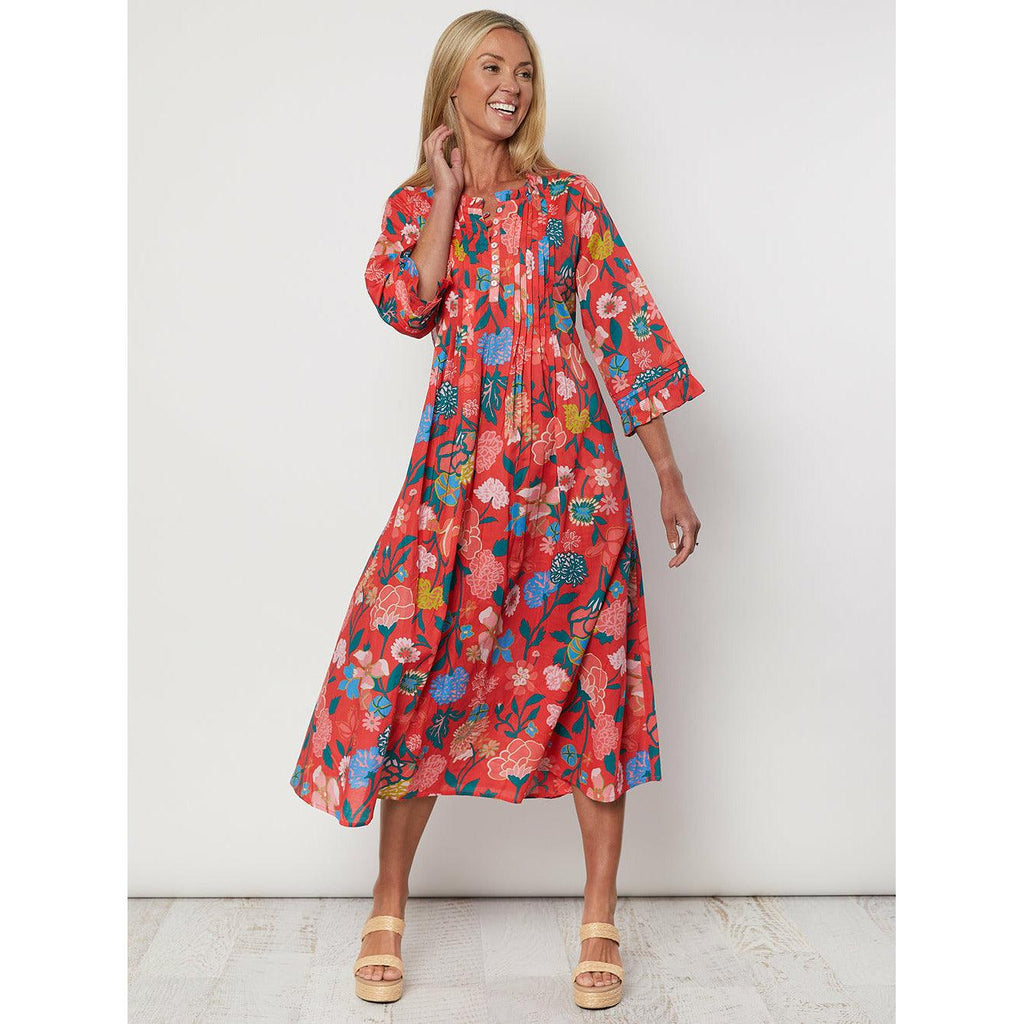 Floral Tuck Front Dress - Willow and Vine