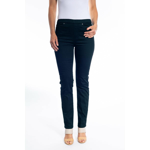 Full Length Pull-On Plain Jeans - Navy - Willow and Vine