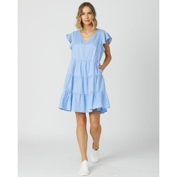Mila Dress Chambray - Willow and Vine