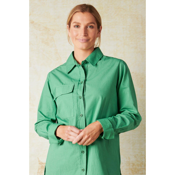 Oversized Shirt - Ivy Green - Willow and Vine