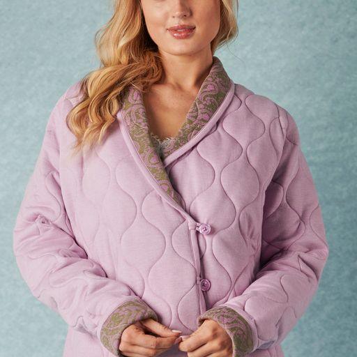Quilted Jacket - Lilac With Paisley - Willow and Vine