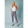 Seam Front Pant - Denim Blue Check - Willow and Vine