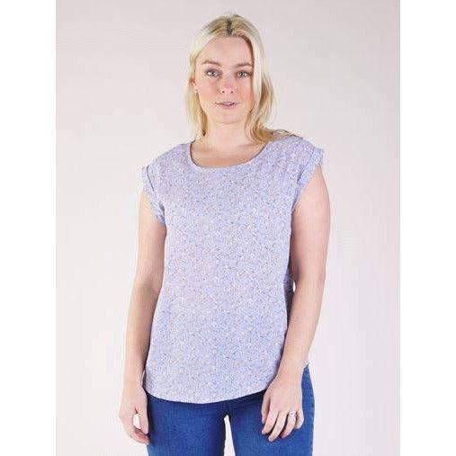 Short Sleeve Tee Floral Print Lilac - Willow and Vine