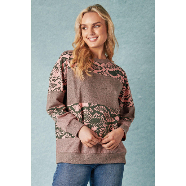 Slouch Pullover - Mixed Animal - Willow and Vine