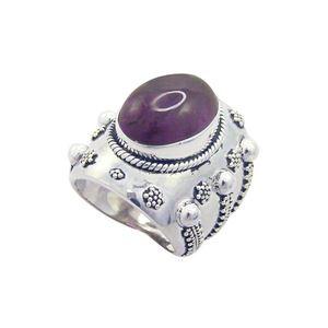 Sterling Silver Amethyst Ring - Willow and Vine