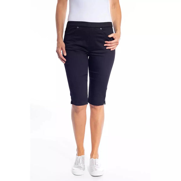 Stretch Pull-On Jeans Shorts - Black - Willow and Vine