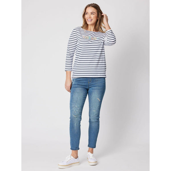 Voyage Stripe Top - Navy - Willow and Vine