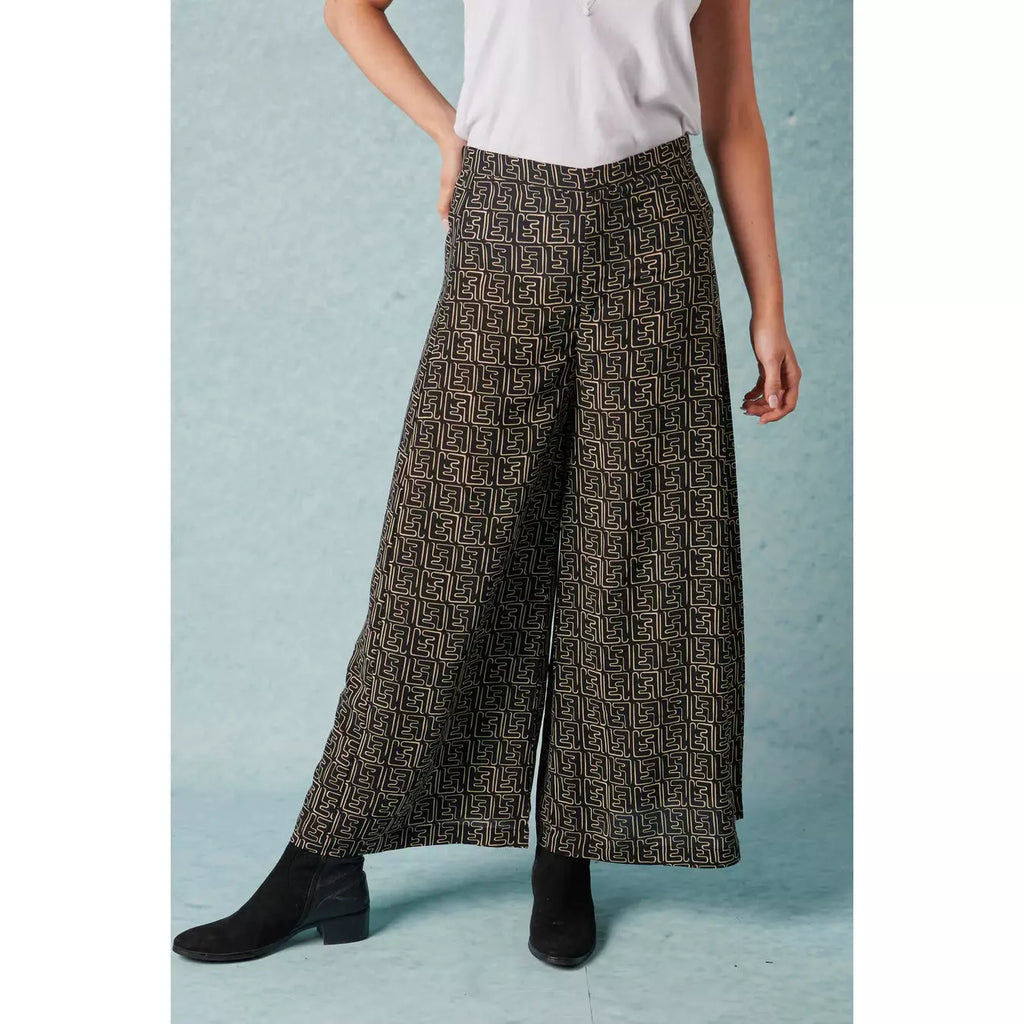 Wide Leg Culotte - Beige Tile Print - Willow and Vine