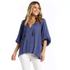 Zolten Blouse - Indi Blue - Willow and Vine