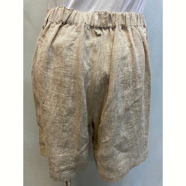 Linen Mid Short With Pockets - Sandshell Marle - Willow and Vine