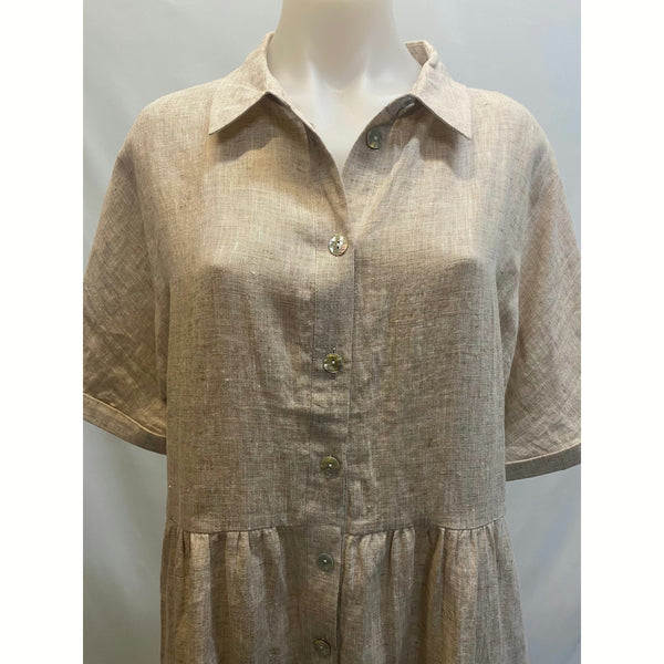 Linen Shirtdress - Sandshell Marle - Willow and Vine
